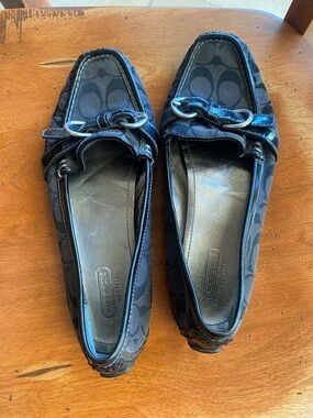 Coach Black Signature Jacquard Bit Loafers